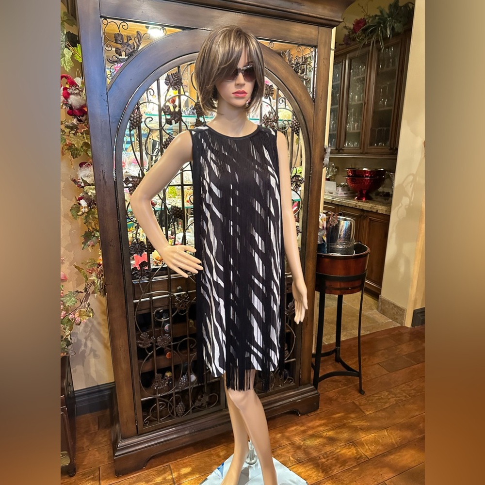 Striking Michael by michael Kors Fringe Dress